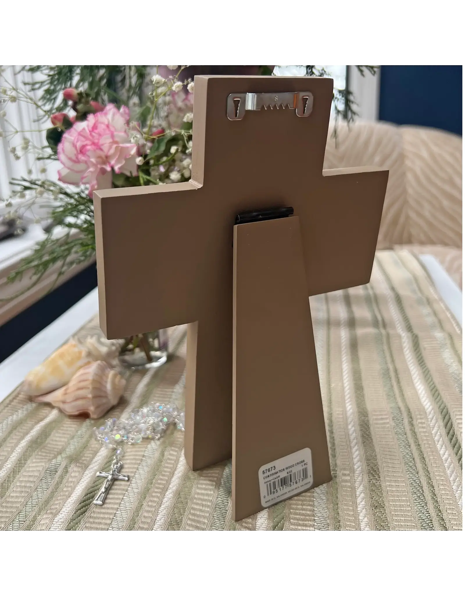 Abbey & CA Gift Confirmation Cross - Wooden (8")