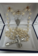 Devon Rosary, Glass Pearl, Double Capped