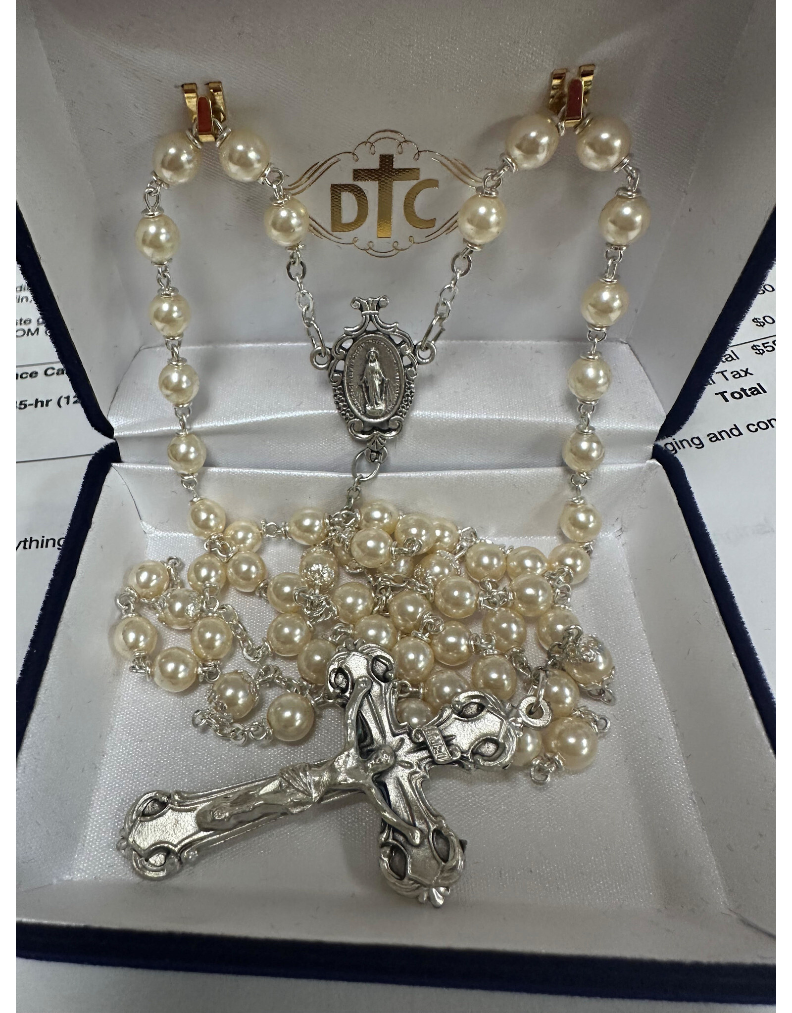 Devon Rosary, Glass Pearl, Double Capped