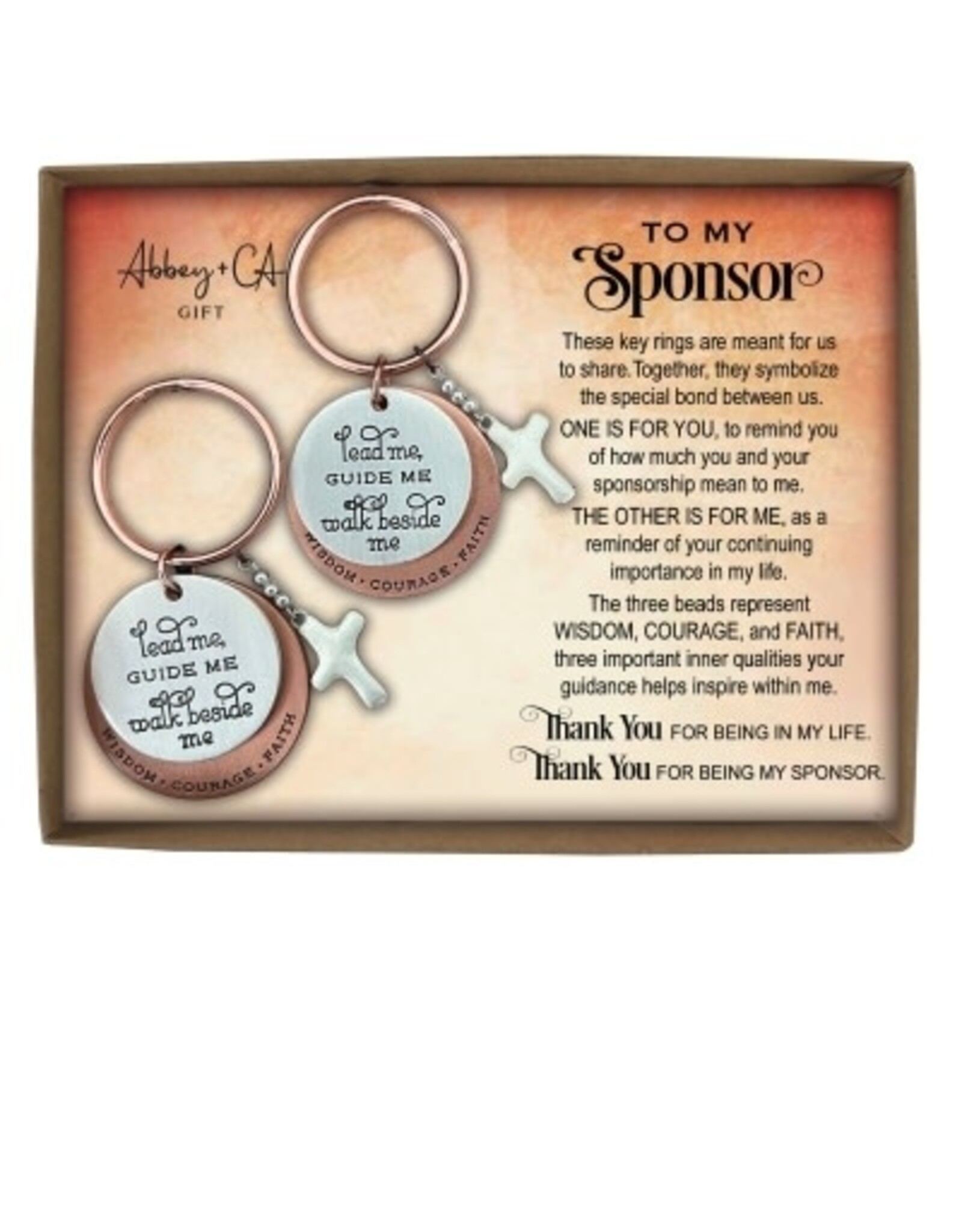 Abbey & CA Gift Sponsor Gift Set - 'Lead Me' Keychains