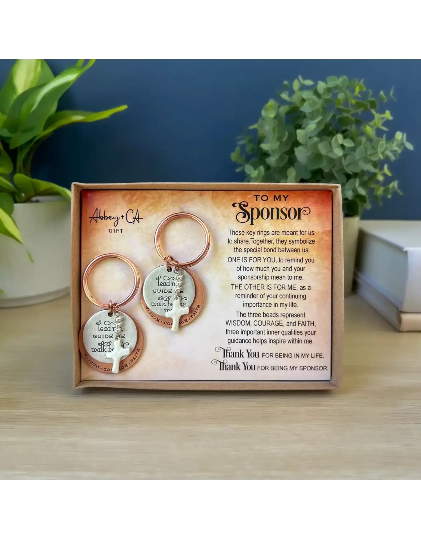 Abbey & CA Gift Sponsor Gift Set - 'Lead Me' Keychains