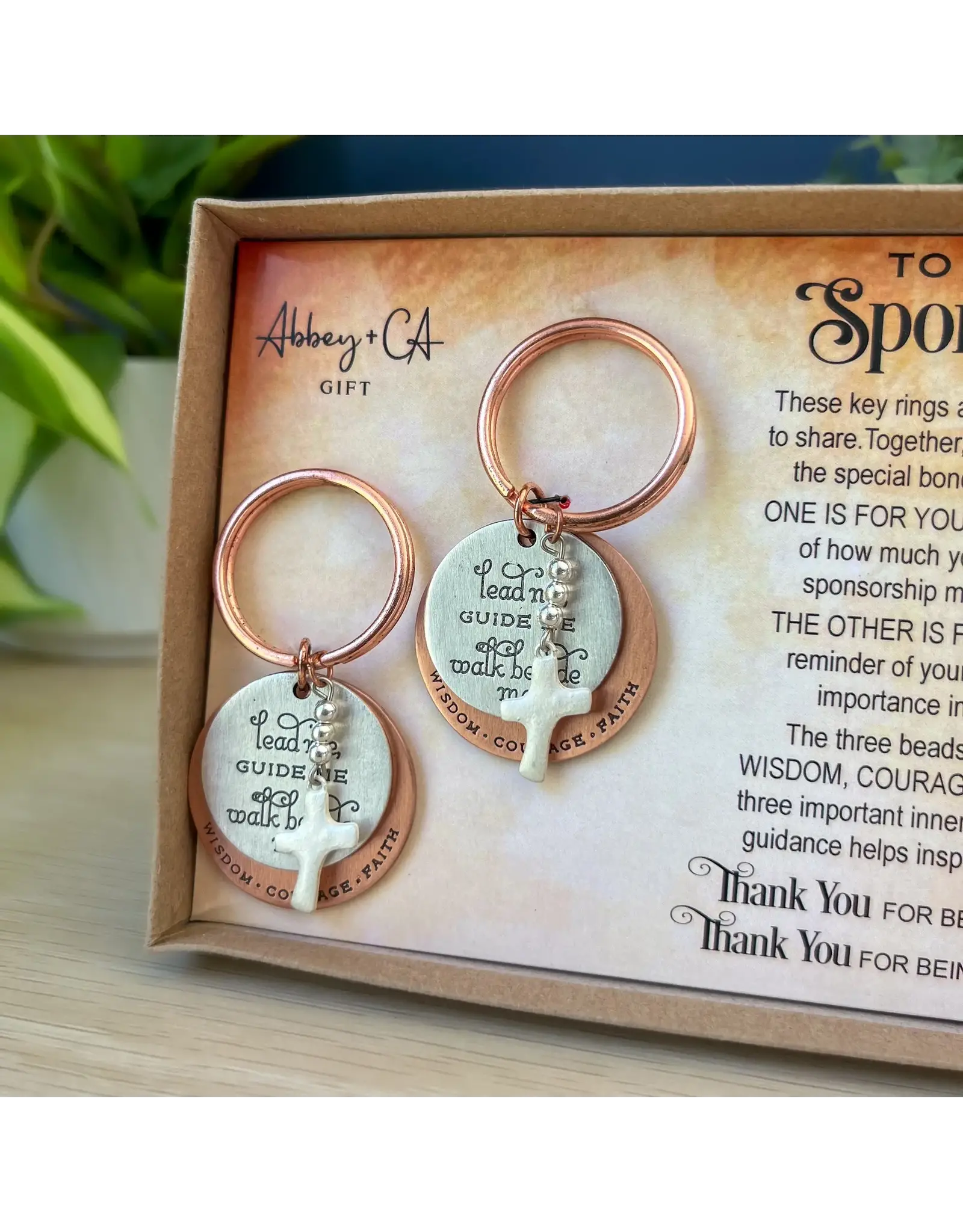 Abbey & CA Gift Sponsor Gift Set - 'Lead Me' Keychains