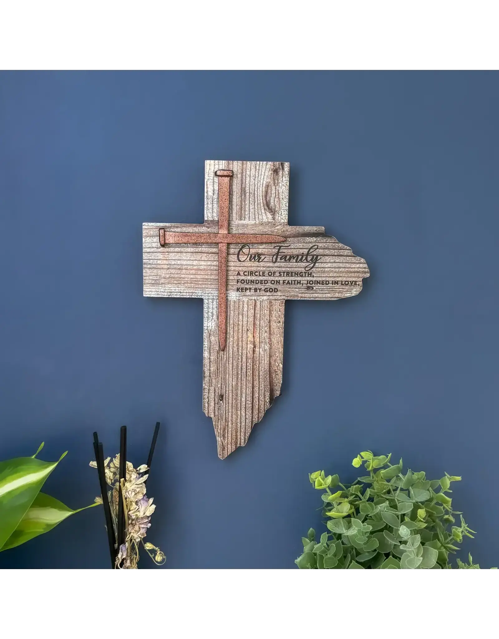 Abbey & CA Gift Cross - Our Family (7x9")