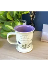 Abbey & CA Gift Mug with Coaster - To Everything a Season (Purple Floral, Butterflies)