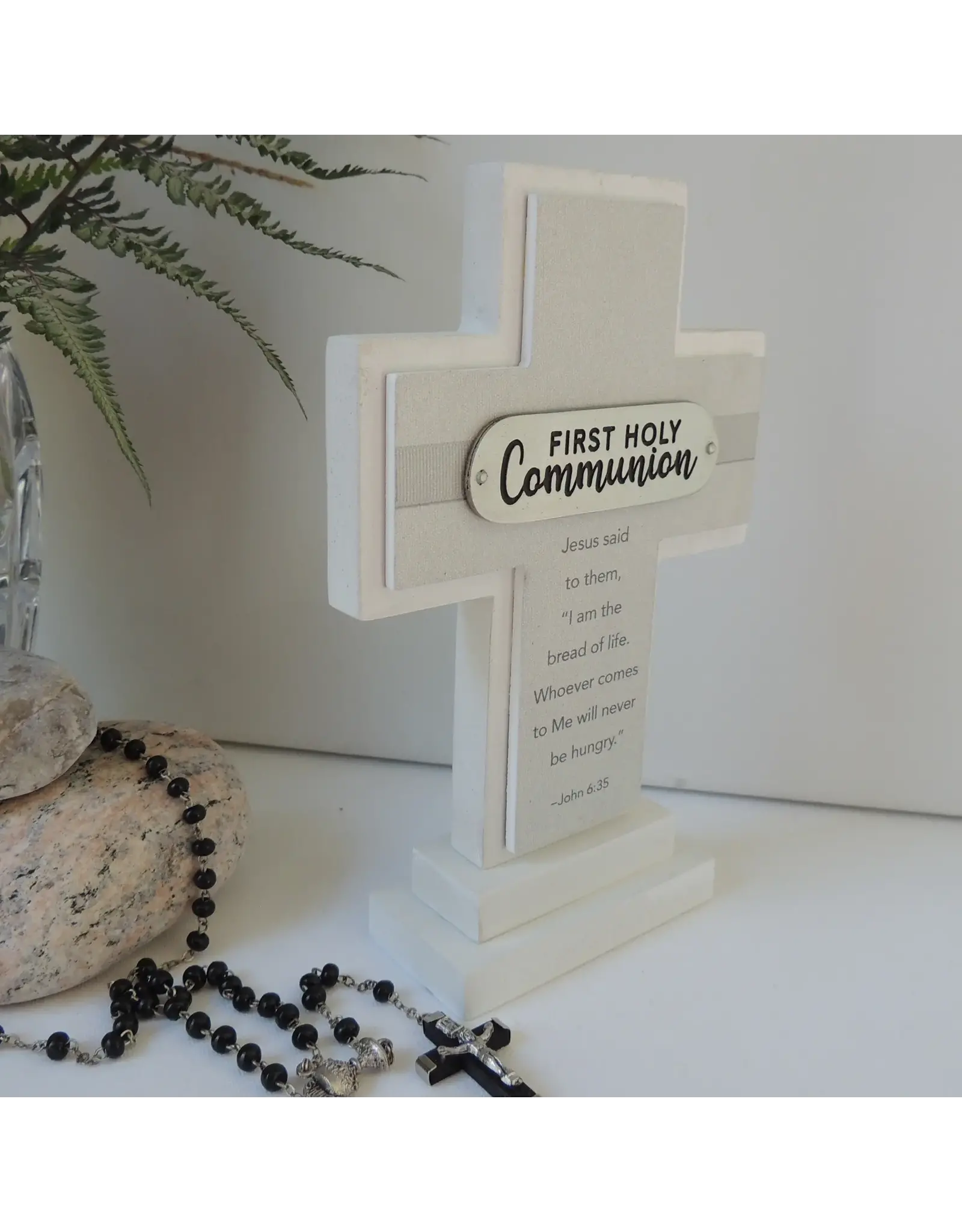 Abbey & CA Gift First Communion Cross - Jesus Said to Them