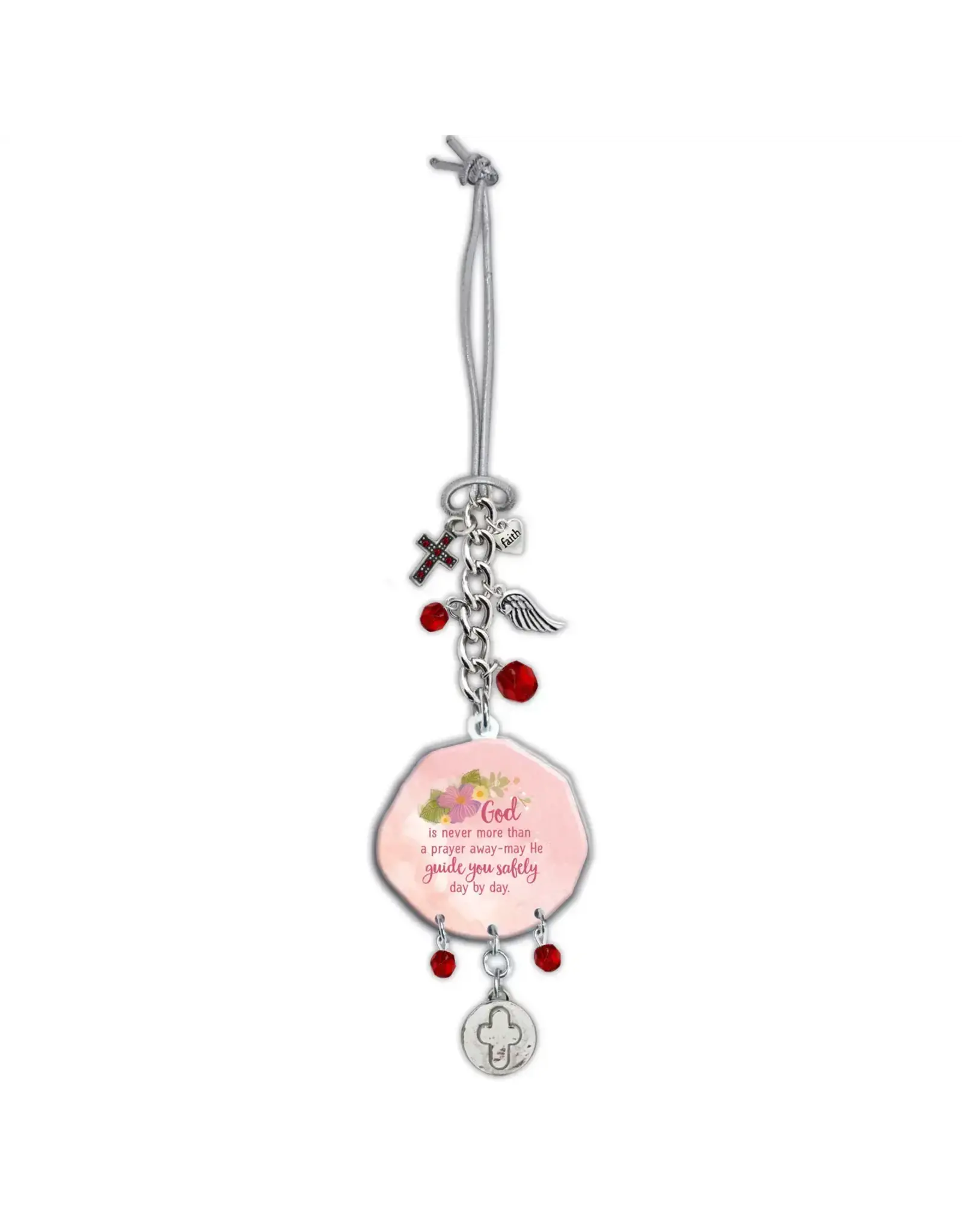 Abbey & CA Gift Car Charm - God is Never More than a Prayer Away