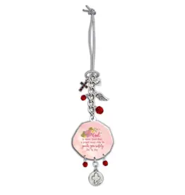 Abbey & CA Gift Car Charm - God is Never More than a Prayer Away