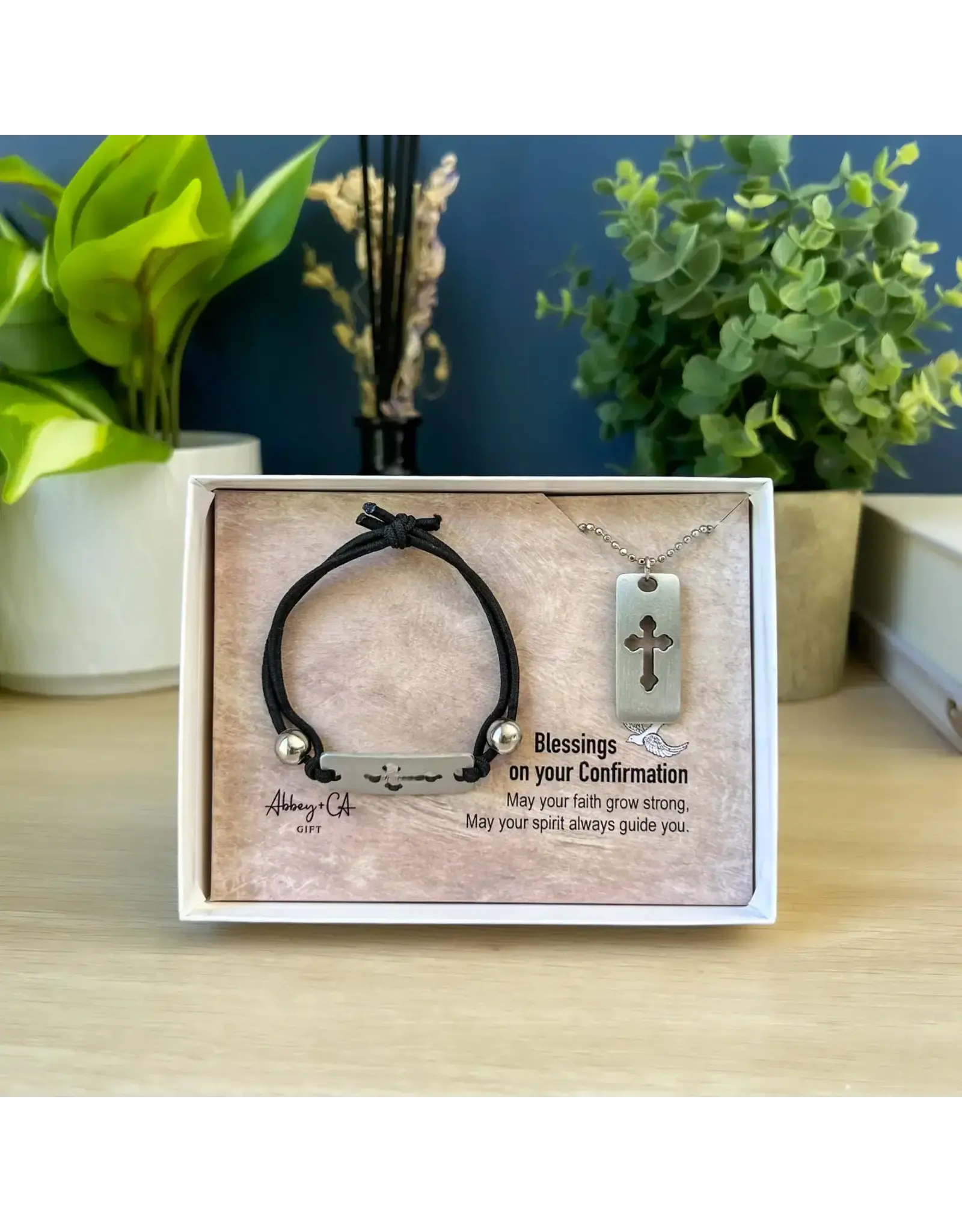 Abbey & CA Gift Confirmation Bracelet and Pendant Set