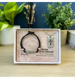 Abbey & CA Gift Confirmation Bracelet and Pendant Set
