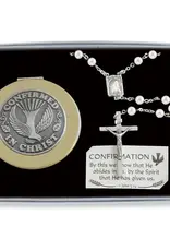 Abbey & CA Gift Confirmation Rosary Gift Set (White)