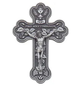 Abbey & CA Gift First Communion Crucifix  - Pewter (5.5")