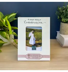 Abbey & CA Gift First Communion Frame - Pink  (for 3.5x5" Photo)