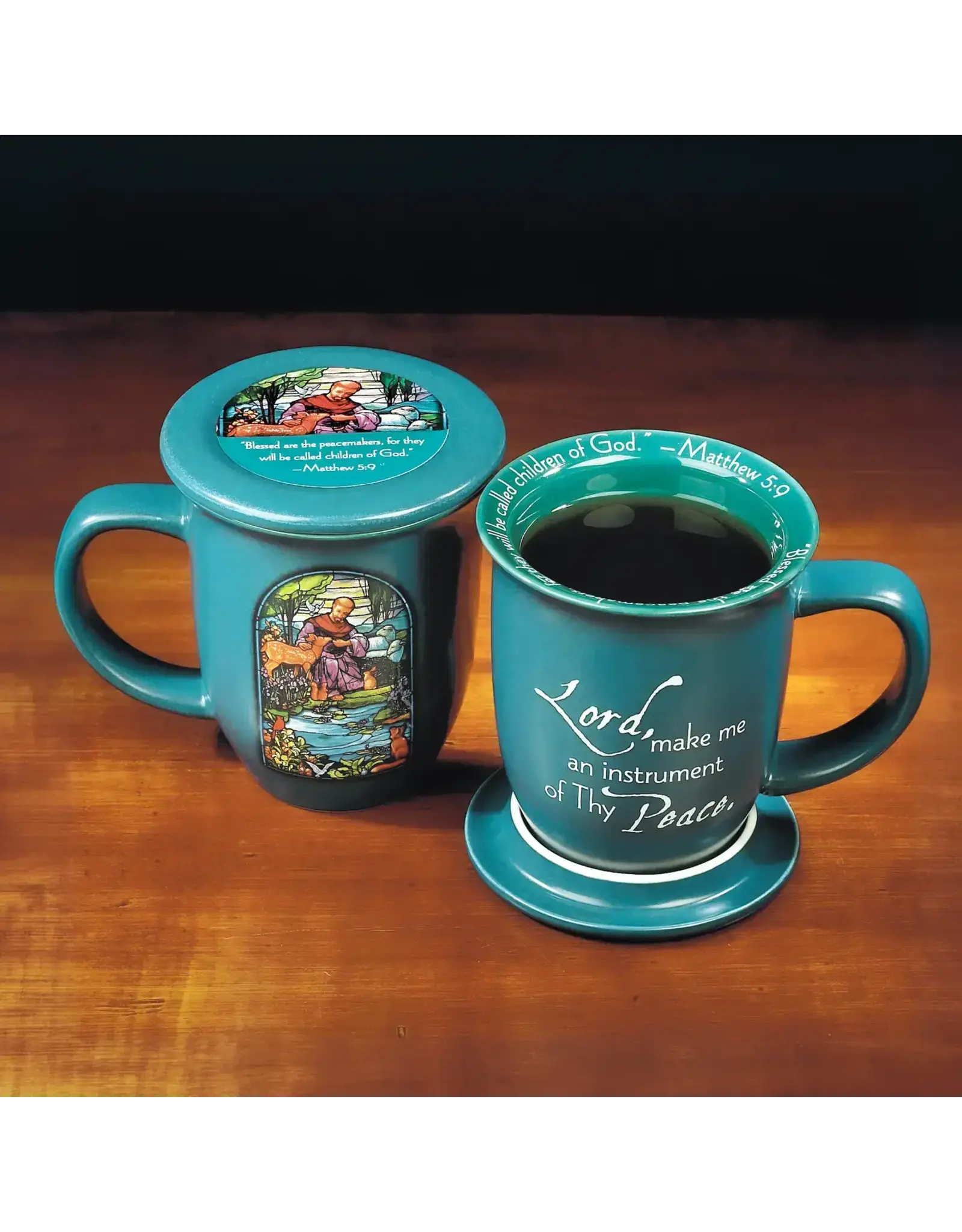 Abbey & CA Gift Mug with Coaster - St. Francis