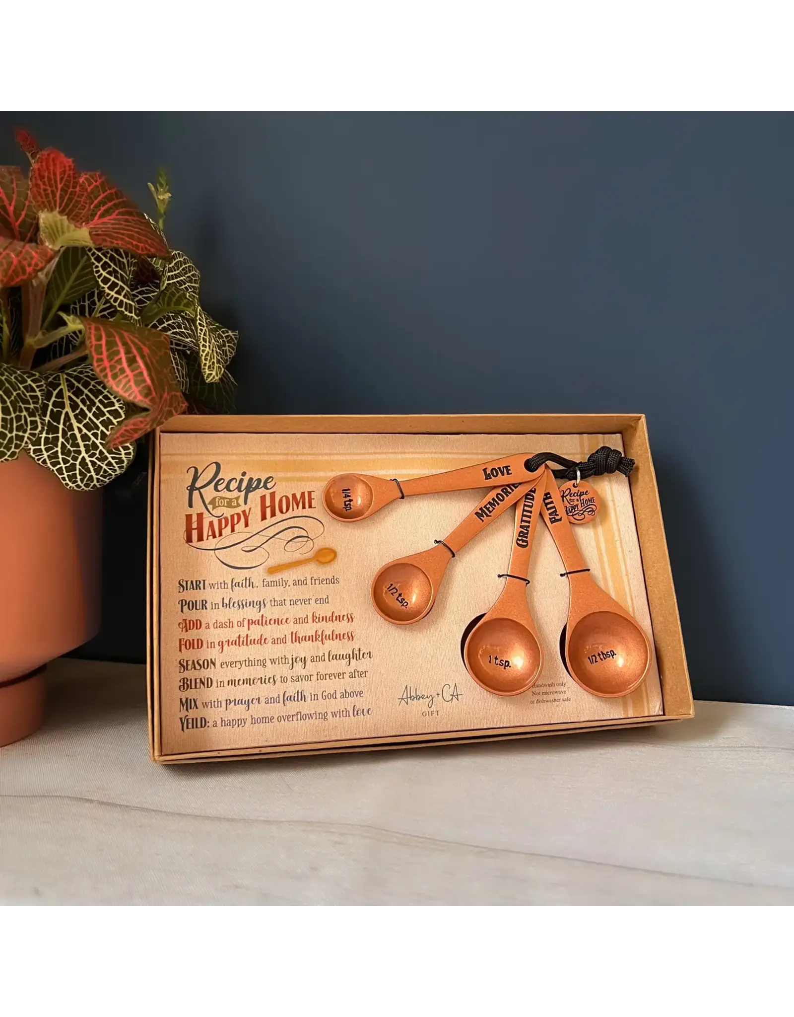 Abbey & CA Gift Measuring Spoons - Recipe for a Happy Home