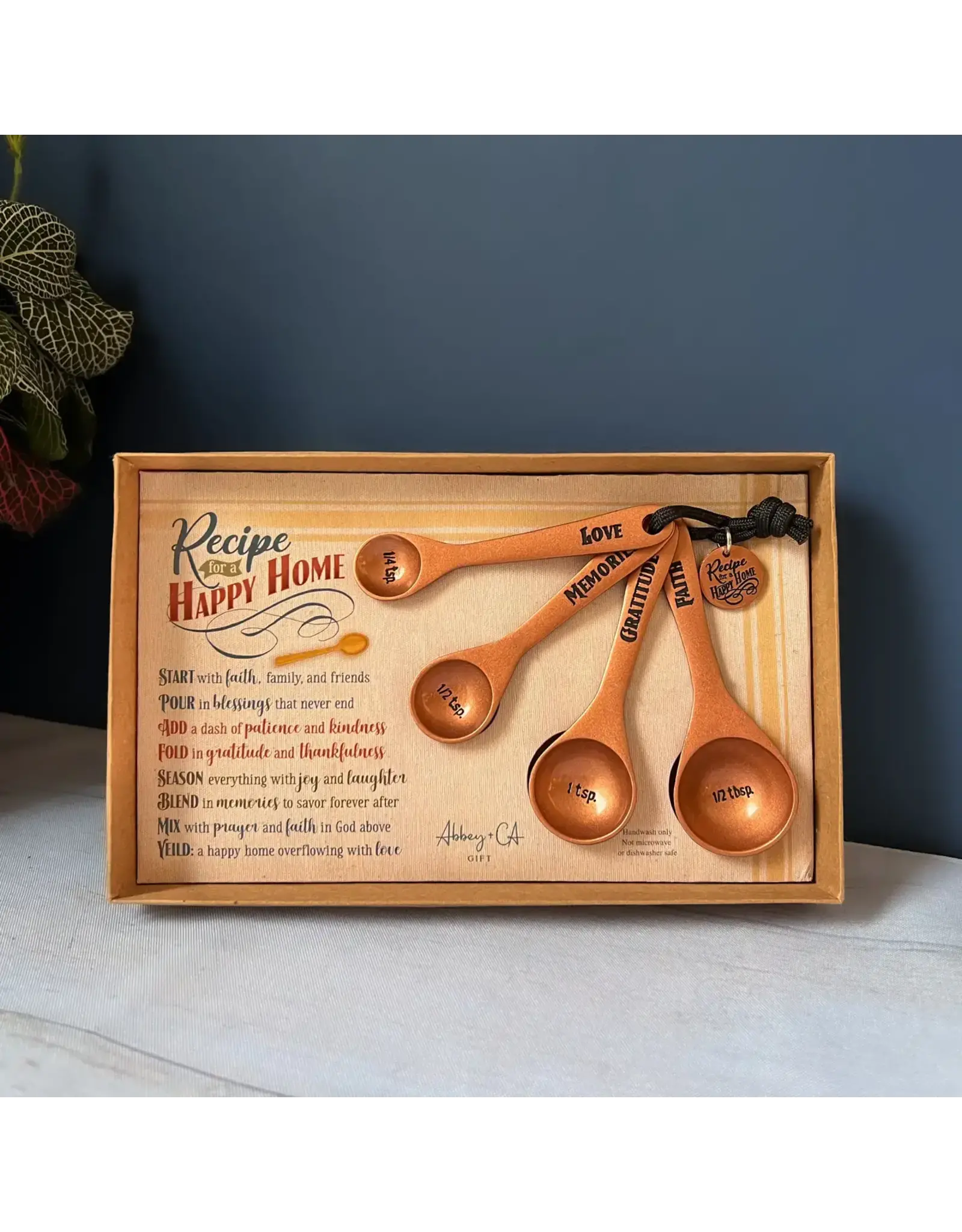 Abbey & CA Gift Measuring Spoons - Recipe for a Happy Home