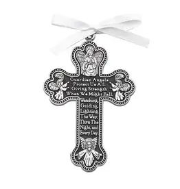 Abbey & CA Gift Crib / Car Seat Medal - Guardian Angel Cross