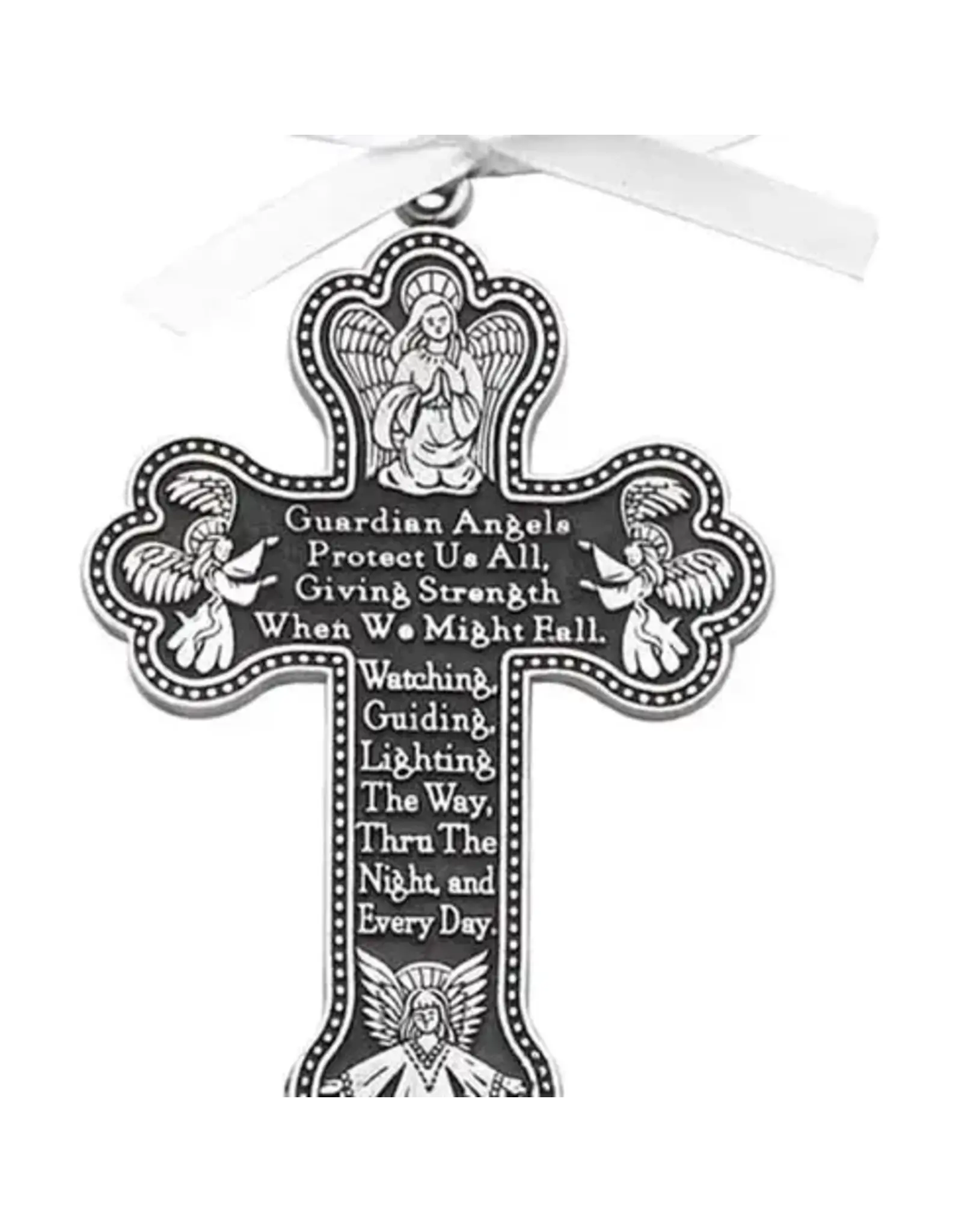 Abbey & CA Gift Crib / Car Seat Medal - Guardian Angel Cross
