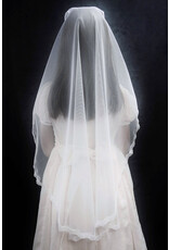 Veils by Lily First Communion Veil - Lucy, Cascading Tulle Lace Mantilla (White)