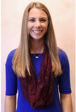 Veils by Lily Veil - Burgundy Lace Infinity Veil