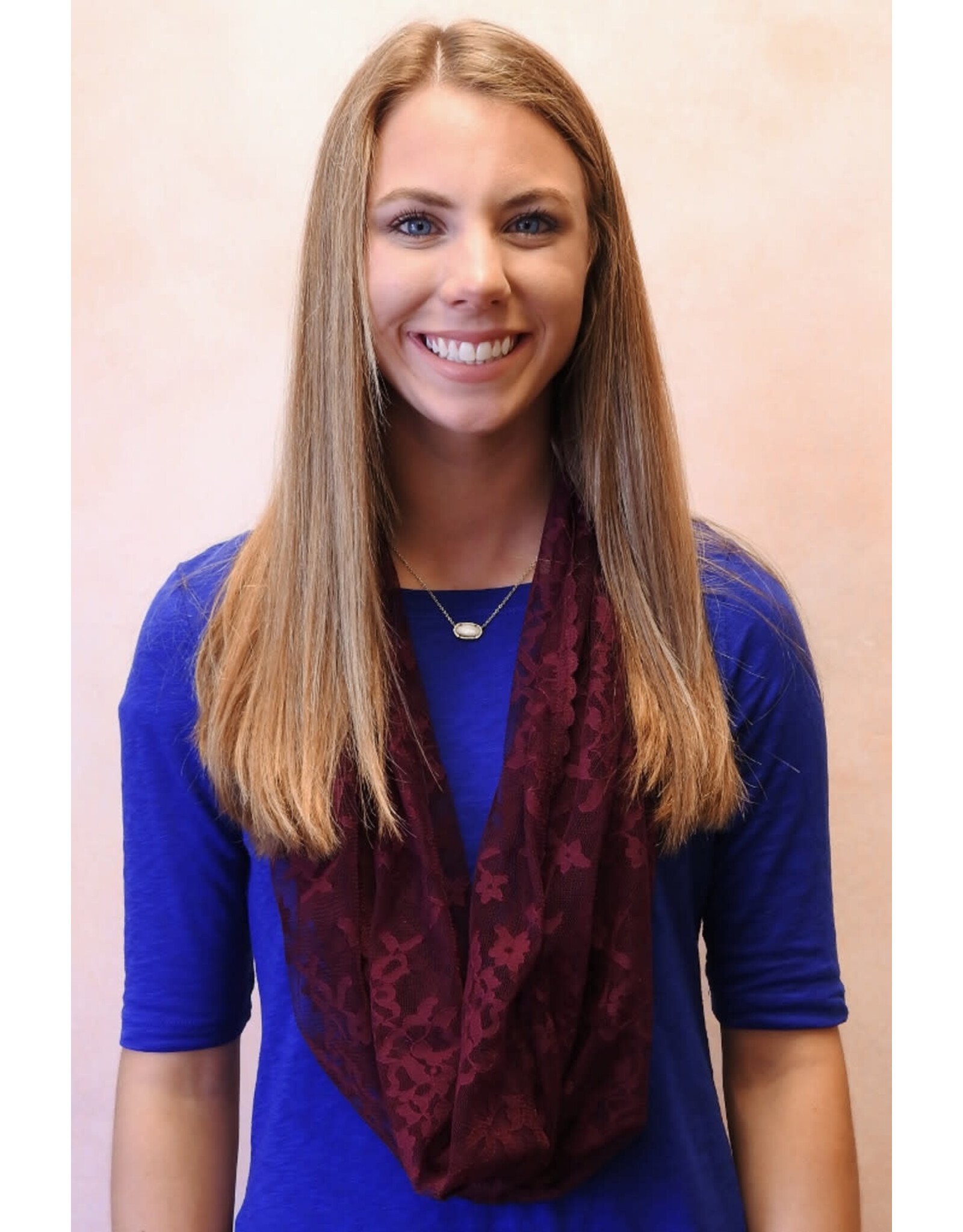 Veils by Lily Veil - Burgundy Lace Infinity Veil