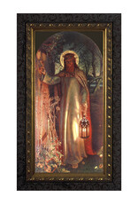 Nelson Art Light of the World (Jesus Knocking) Ornate Dark Framed Art Picture