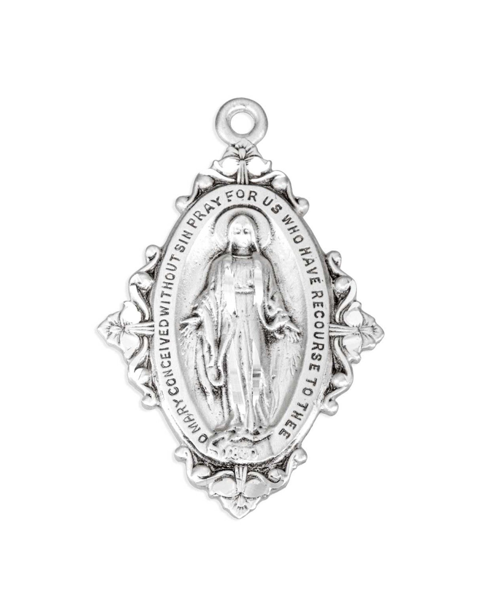 HMH Miraculous Medal - Floret & Vine, 18" Chain