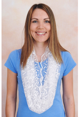 Veils by Lily Veil - Leaf Embroidery Infinity, White