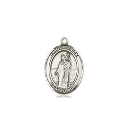 Bliss St Patrick Medal - Sterling Silver, Oval Patron Series