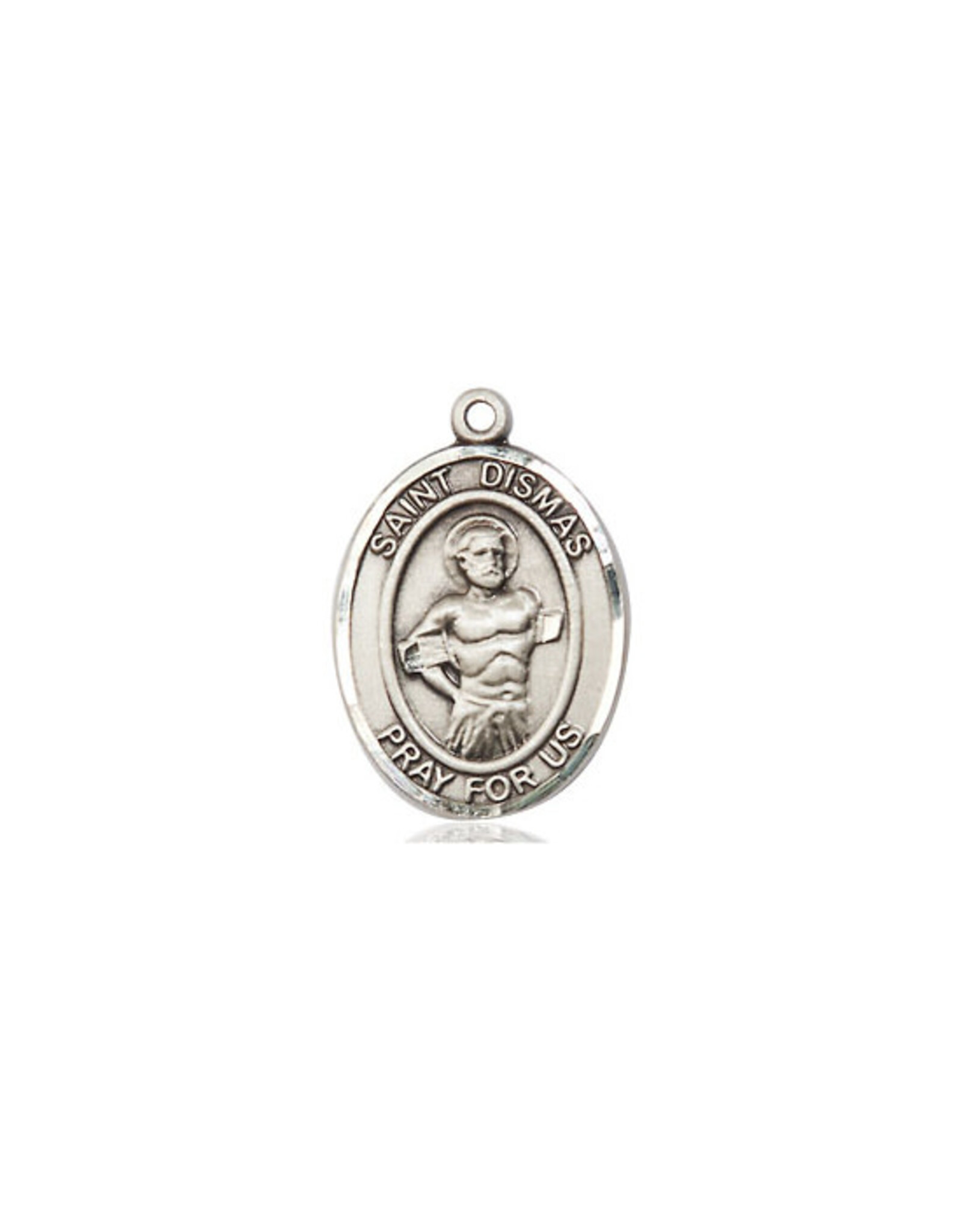 Bliss St Dismas Medal - Sterling Silver, Oval Patron Series