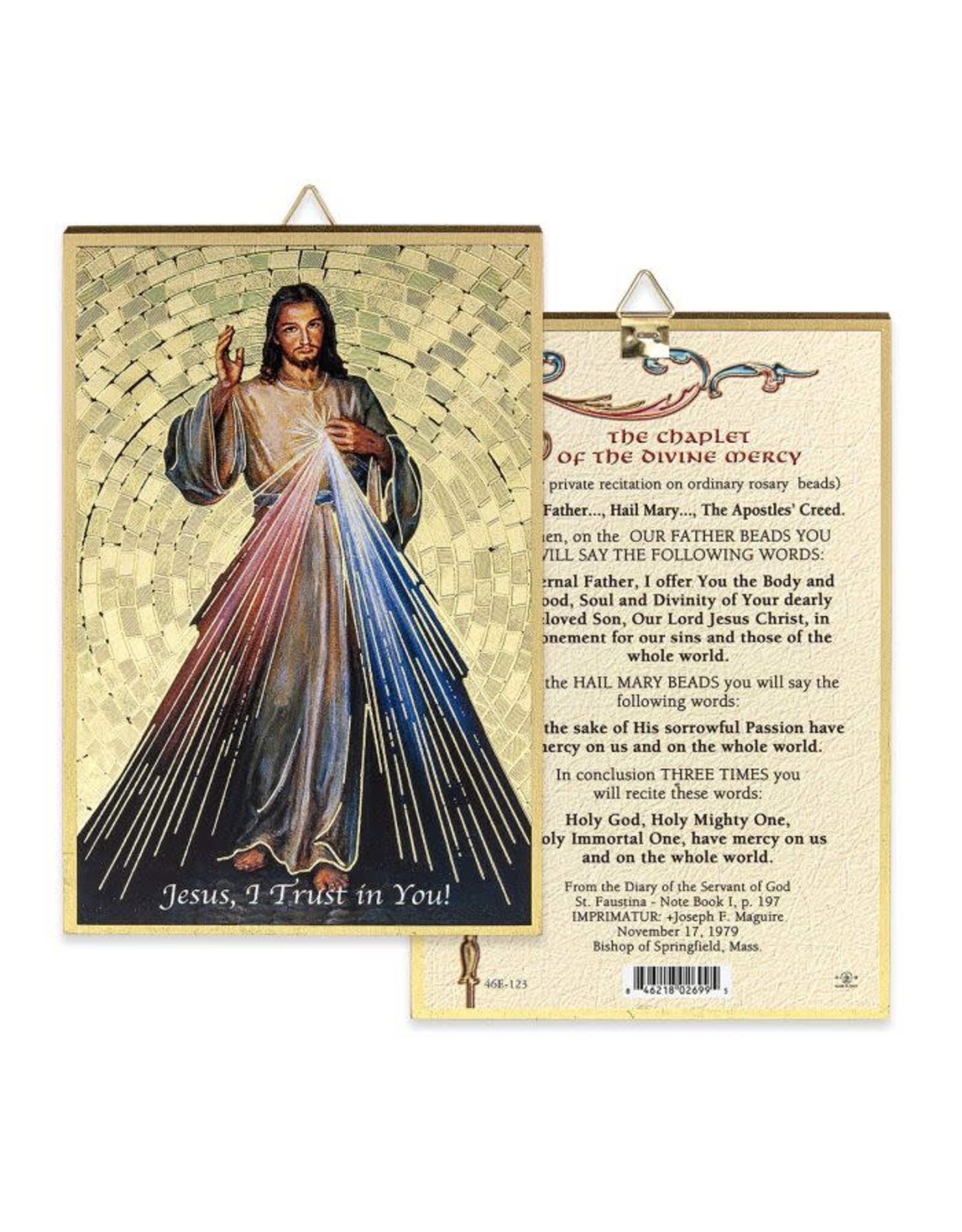 Hirten Mosaic Plaque - Divine Mercy (4x6")