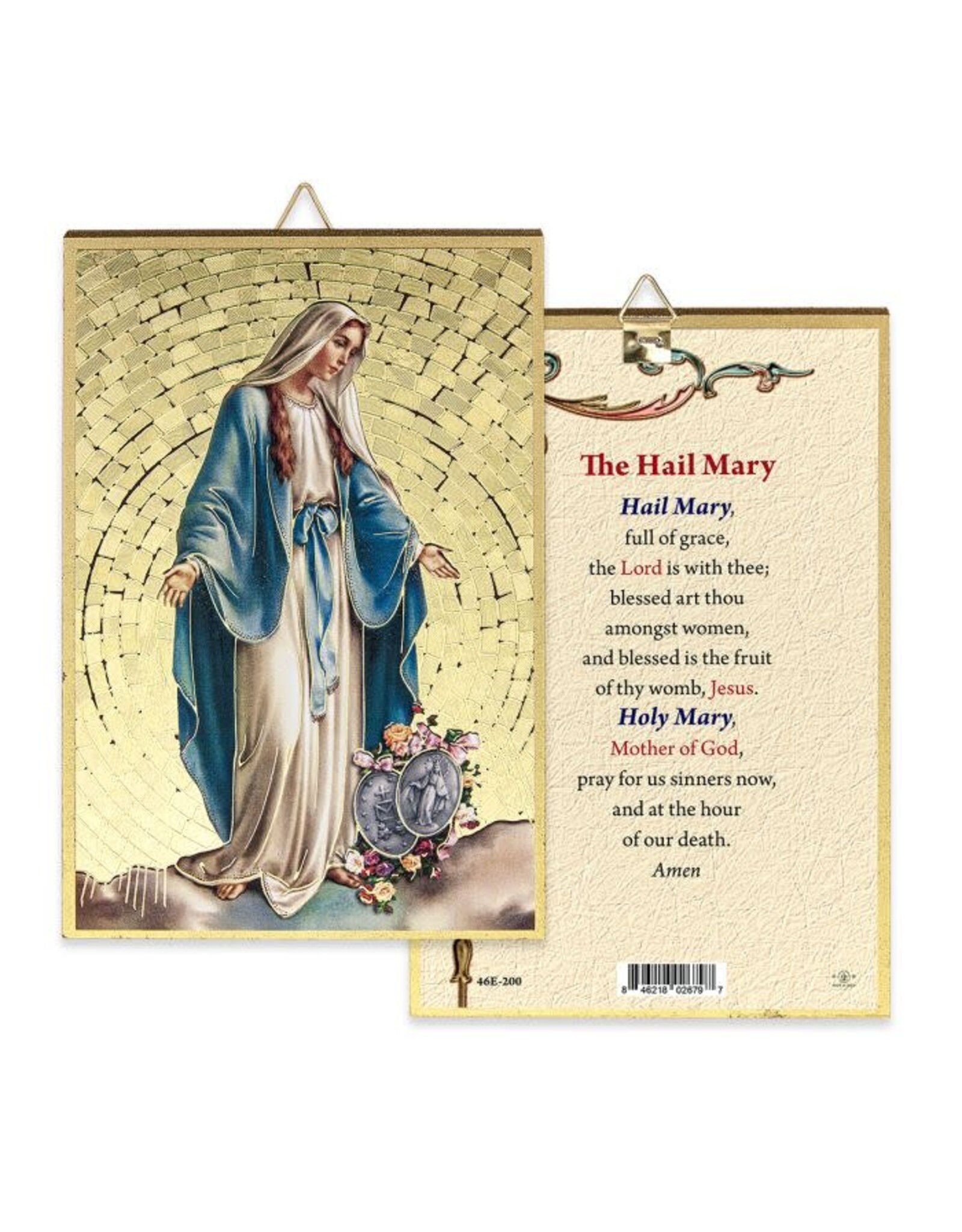 Hirten Mosaic Plaque - Our Lady of Grace, Miraculous Medal (4x6")