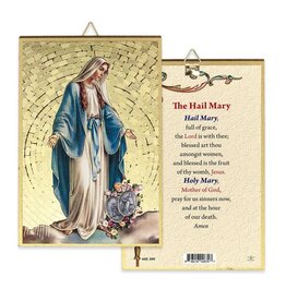 Hirten Mosaic Plaque - Our Lady of Grace, Miraculous Medal (4x6")
