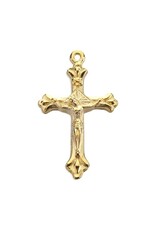 Hirten Medal Crucifix 1" Gold