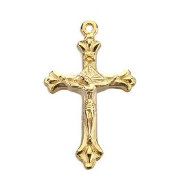 Hirten Medal Crucifix 1" Gold