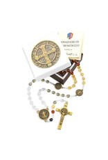 Hirten Rosary - St. Benedict, 5-Color Gold