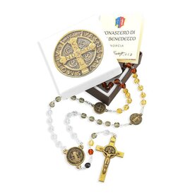 Hirten Rosary - St. Benedict, 5-Color Gold