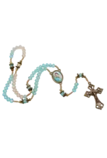 Lumen Mundi Rosary - Madonna of the Streets (Blue & Antique Gold)