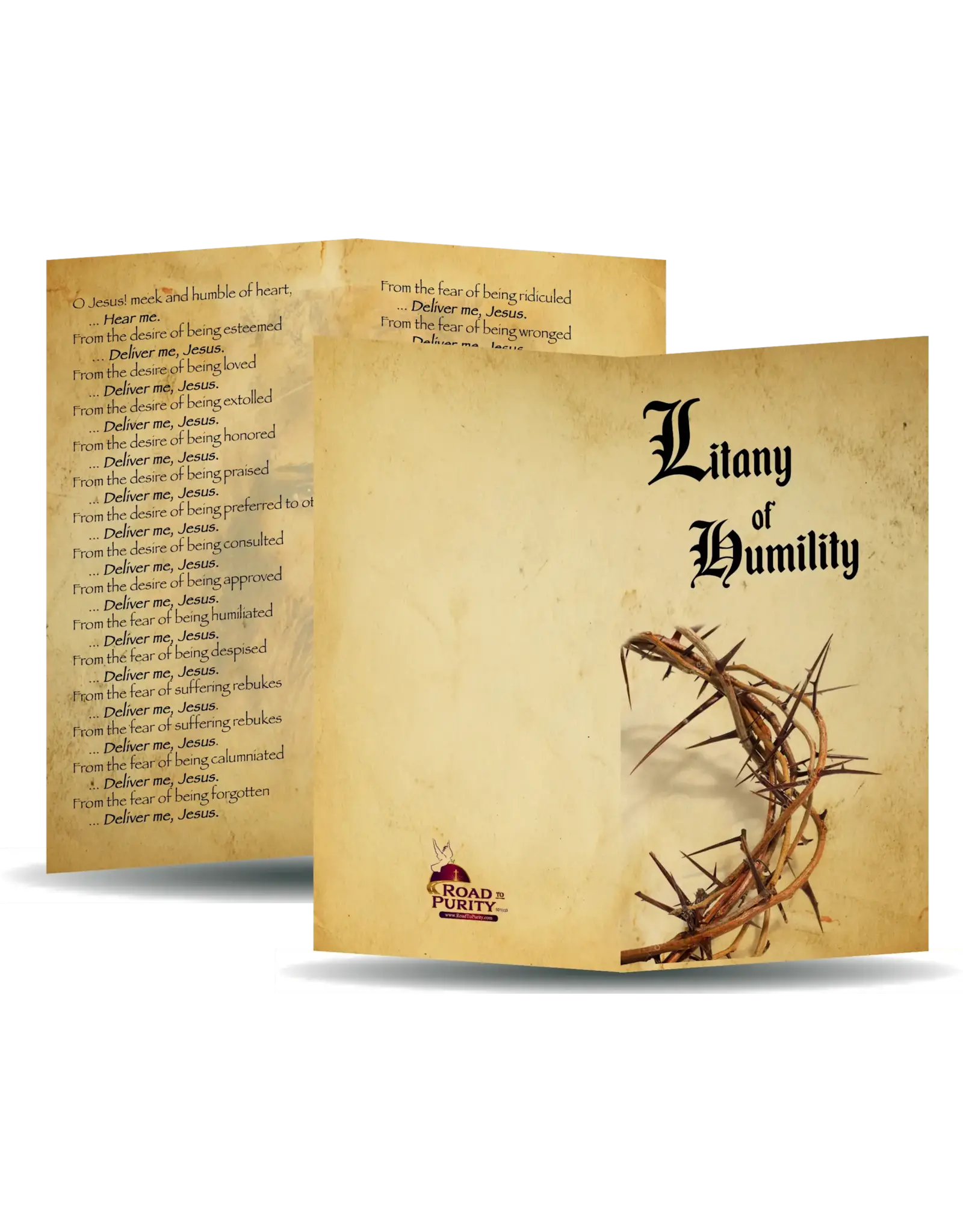 Road to Purity Litany of Humility Prayer Card