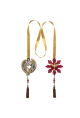 Lumen Mundi Scapular -  Holy Family & Holy Spirit, On Ribbon with Beads & Tassels