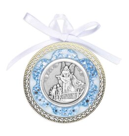 Hirten Crib Medal - Guardian Angel - Blue Shell