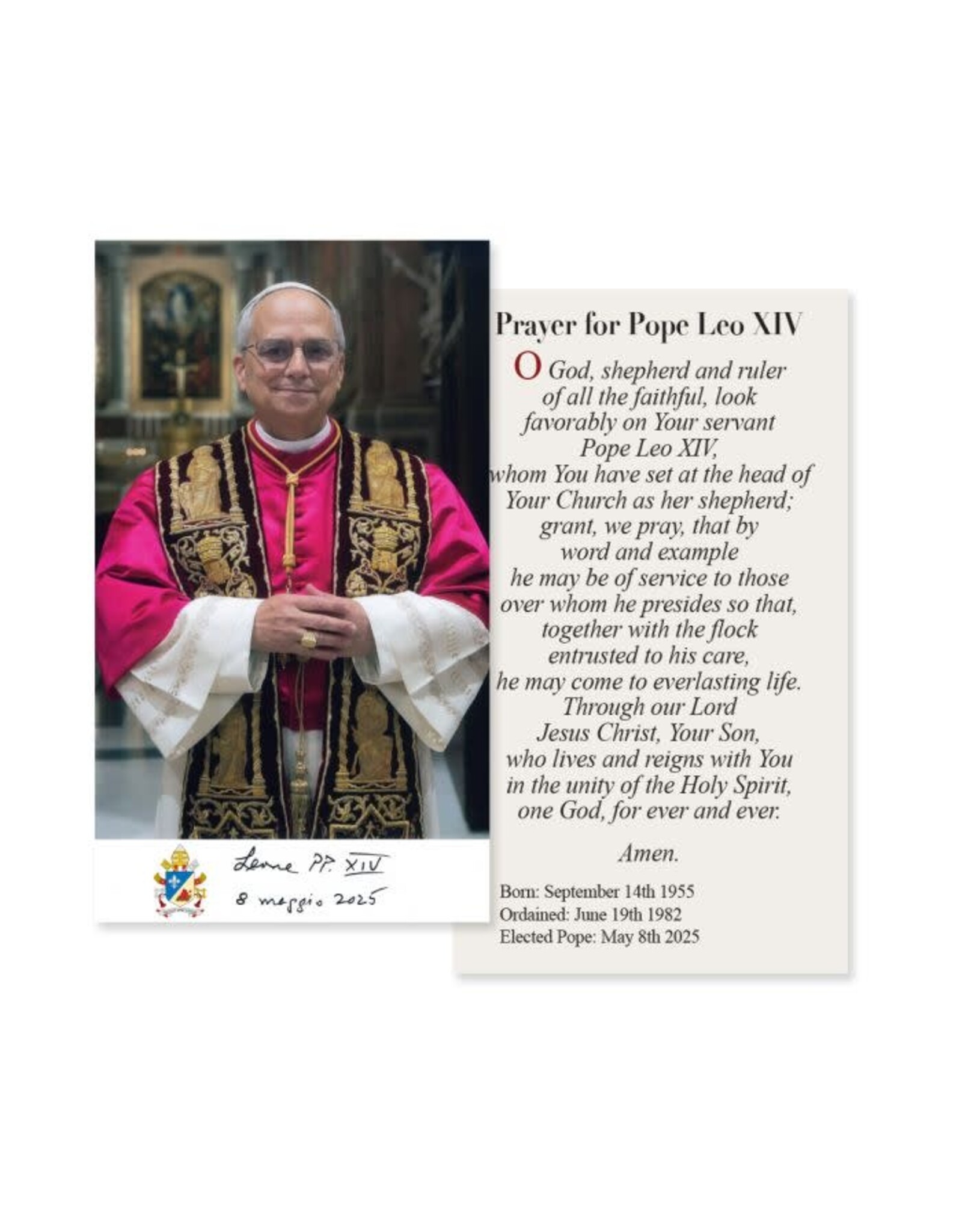 Hirten Paper Holy Card - Pope Leo XIV (Pack of 100)