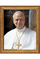 Nelson Art Pope Leo XIV Official Portrait Gold Framed Art Picture