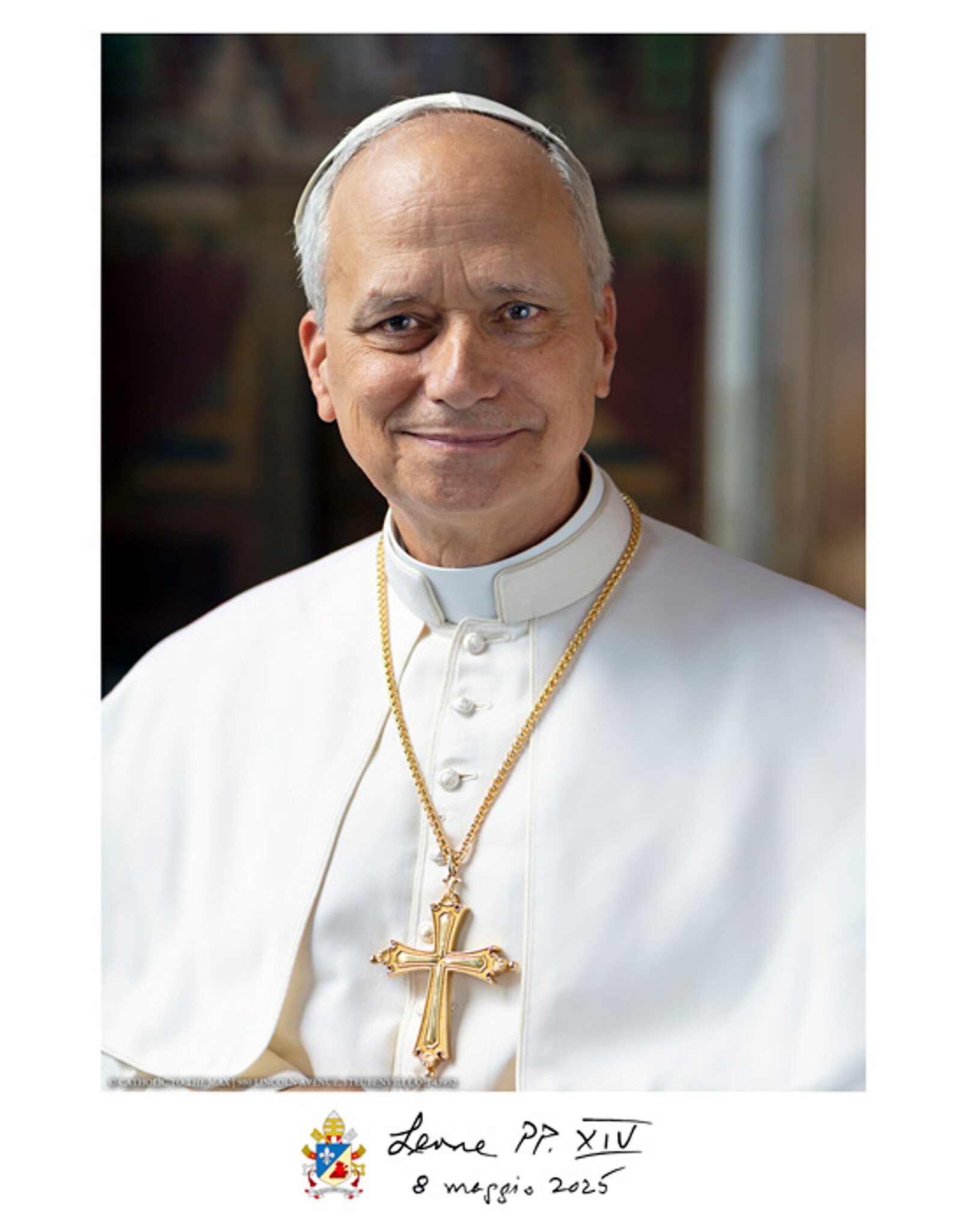 Nelson Art Classroom Poster - Pope Leo XIV Official Portrait (13 x 19")