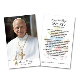 Nelson Art Holy Card, Laminated - Pope Leo XIV Official Portrait