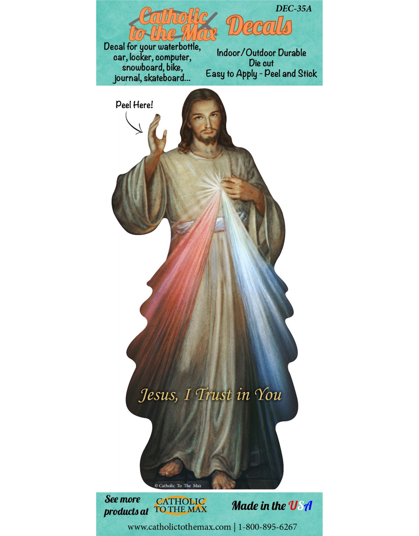 Nelson Art Decal/Sticker Divine Mercy 6"