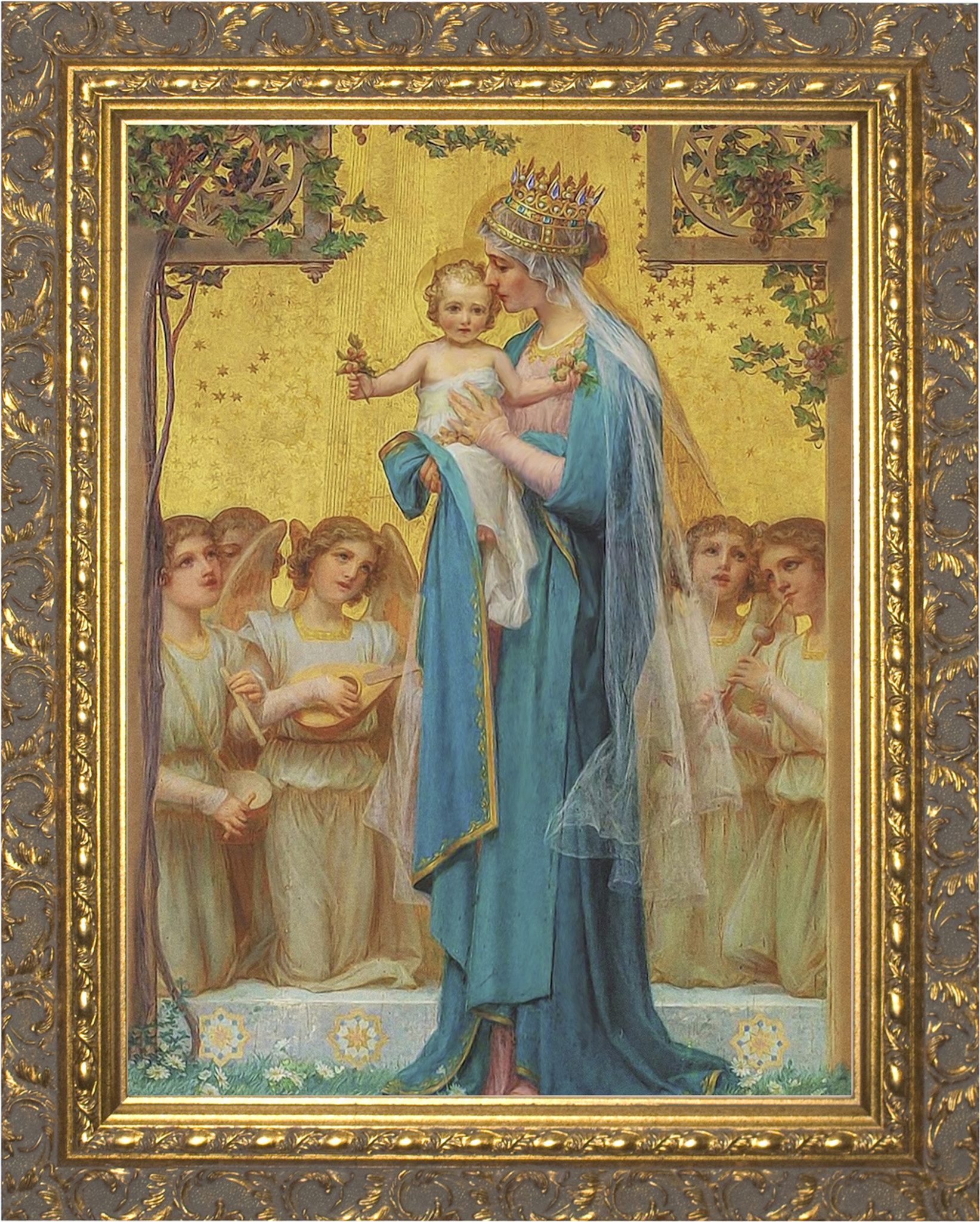 Madonna and Child by Enric M. Vidal Gold Framed Art