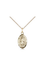 Bliss Miraculous Medal  on 18" Chain - 14kt Gold