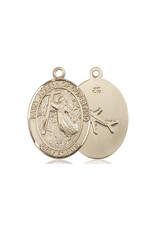 Bliss St Joseph of Cupertino Medal - 14kt Gold, Oval Patron Series (Large)