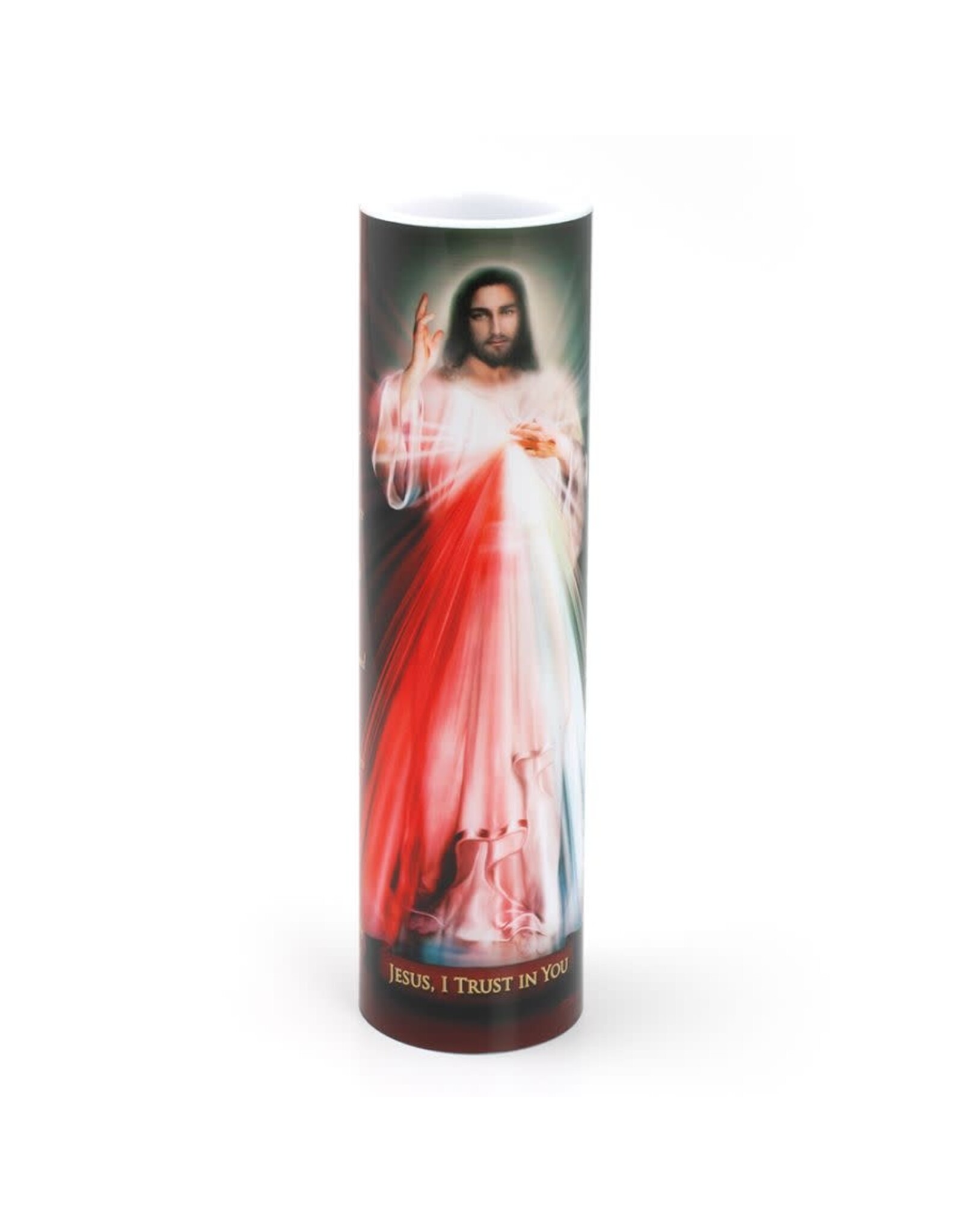 Saints Gift Collection LED Candle with Prayer - Divine Mercy