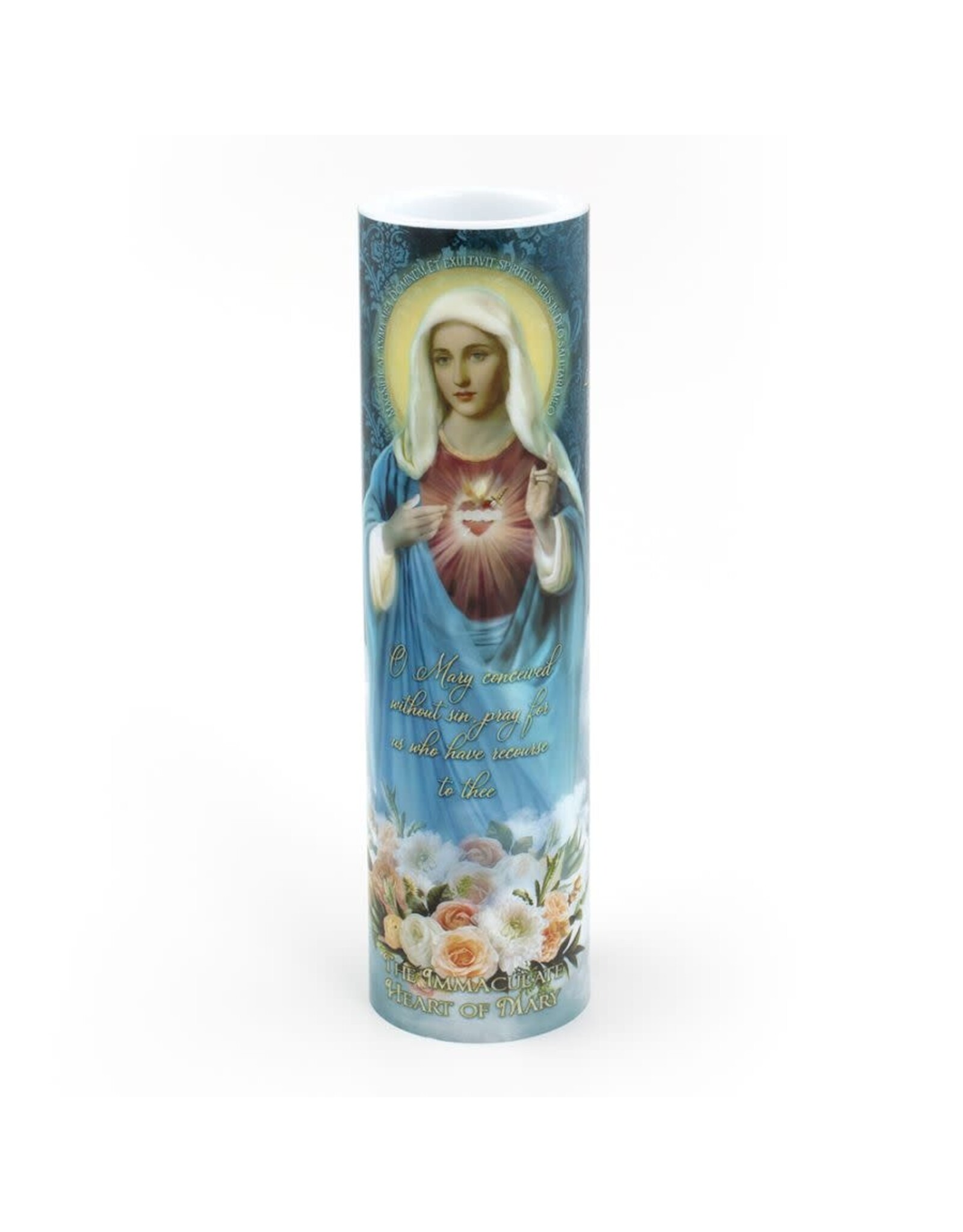 Saints Gift Collection LED Candle with Prayer - Immaculate Heart of Mary